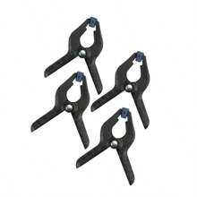 LSHEFKWSGRFBRU  Provides Great Holding Power.4pc Clamp Set: Heavy Duty Plastic Clamps For Garage & Hardware, 1 Year Warranty