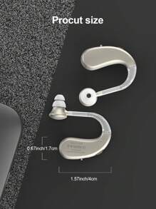 Two Ear-Hanging Hearing AIDS For The Elderly, Rechargeable Hearing-Aid Amplifiers To Help And Assist Hearing, Adult Hearing AIDS With Noise Elimination Function, And Listening Digital Equipment To Improve Hearing.
