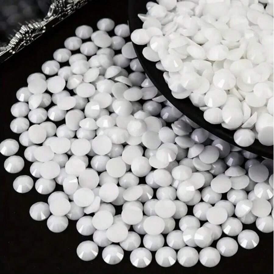 ICIQ 500/3000/2000/1200/10000/12500/20000顆 膠感黑色多色AB水鑽，3-5mm 大量批發低價樹脂非熱貼平底塑料DIY水晶