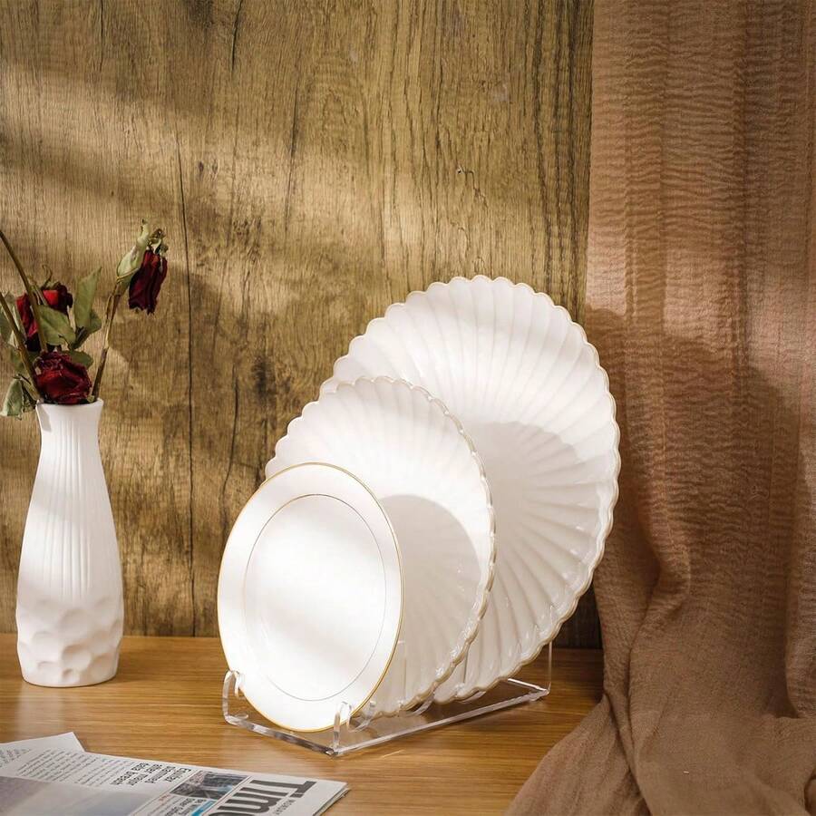 1pc Acrylic Clear Cutlery Display Stand, Suitable For Utensil Display Cabinet, Kitchen Storage Box - Clear - View 1