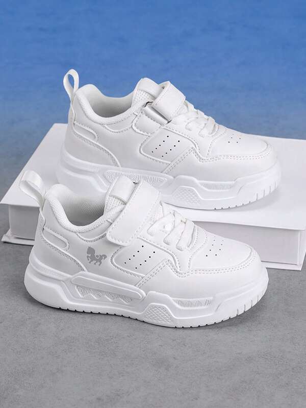 Fashionable White Sneakers, Suitable For Teenagers, Girls & Boys, Versatile For Casual Wear, Campus, Student Performance, Running, All Season