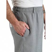 Chef Works Pantalones De Chef Tradicionales Para Hombre - Blanco y Negro - Ver 4