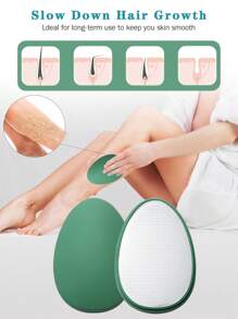 Goma de șters de păr din cristal pentru femei și bărbați, instrument reutilizabil de îndepărtare a părului cu exfoliere magică fără durere, dispozitiv de șters de păr magic pentru spate brațe picioare