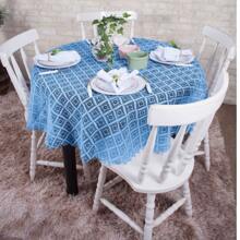 JCM Kitchen Lace Round Tablecloth 1.40 Cm Diameter - 藍色 - 查看 1