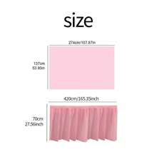 2Pcs/Set Disposable Solid Color Tablecloth Table Skirt Waterproof Portable Table Cover For Birthday Wedding Bridal Baby Shower Party Decorations Dinner Event Decor - Multicolor - View 5