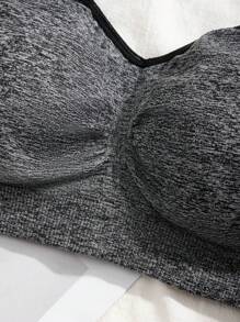 3pcs Plus Size BraMaternity Ruched Seamless Bra For Mother - Multicolor - View 5