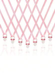 50 件装婴儿沐浴奶嘴项链亚克力婴儿奶嘴派对礼品奶嘴吊饰奶嘴项链适用于婴儿沐浴派对装饰品桌面散落，粉色婴儿沐浴家庭装饰礼物 - 彩色 - 查看 5