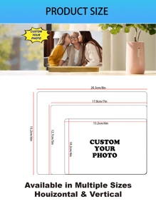 Customized Photo Gifts: Metal Photo Frames With Personalized Photos And Prints, Perfect For Family, Friends, And Loved Ones. Unique Wedding Gifts, Customized Photo Gifts To Cherish Beautiful Moments, Record Every Special Time Worth Celebrating, And Give To Mom, Grandma, Lover, Best Friend, Dad - Multicolor - View 4