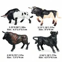 Farm Animals Toys Set,Simulated Calf Animal Model, Cow Statue Toy,Cake Decoration, Children's Holiday Gift