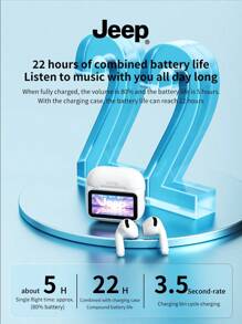 Jeep EW132 Sport Fones de ouvido à prova d'água com tela sensível ao toque Fones de ouvido de música de alta qualidade com microfone