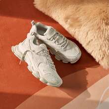 XTEP Women's Mountain And Sea Casual Shoes 2025 Retro Women's Shoes Versatile Fashion Thick Soled Tall Chunky Sneakers Lightweight Sports Shoes 875118320006