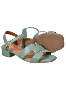 Women's Casual Comfortable Flat Low Heel Open Toe Synthetic Leather Sandals Elegant Lightweight For Everyday Walking - 綠色 - 查看 5