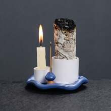 1pc Ceramic Cute Mushroom Incense Burner Holder, Sage Holder For Burning, Incense Holder For Sticks, High Quality Ceramic Burner, Aromatherapy Burner For Meditation, Yoga And Home Decor