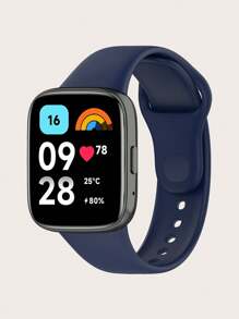 1 pieza Banda de reloj inteligente de silicona de estilo liso con liberación rápida compatible con Redmi Watch 3 Active