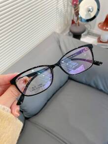 Óculos de Leitura Coreanos de Ultra Leveza em TR90, Armação Pequena Minimalista com Lente Comum, Óculos Óticos Elegantes e Estéticos para Mulheres
