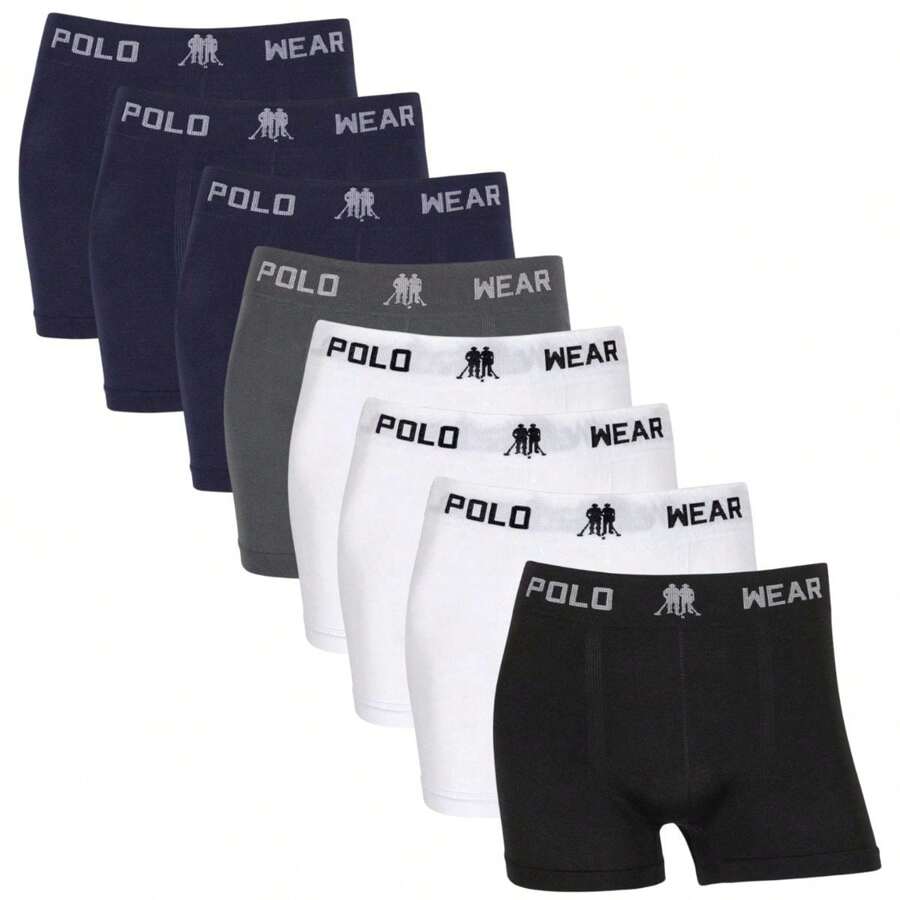 Kit 8 Polo Wear Original Adult Men's Premium Boxer Briefs - 多彩的 V - 查看 1