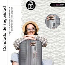 10kg Expandable Carry-On Travel Kit 20 Inches With Security Lock, 360° Wheels + Toiletry Bag - Silver - View 4