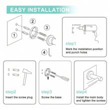 Youyijia Stainless Steel Towel Bar Towel Rack Bathroom Single Bar Towel Rack Wall Mounted Towel Rack For Bathroom Kitchen Vanity - Silver - View 6