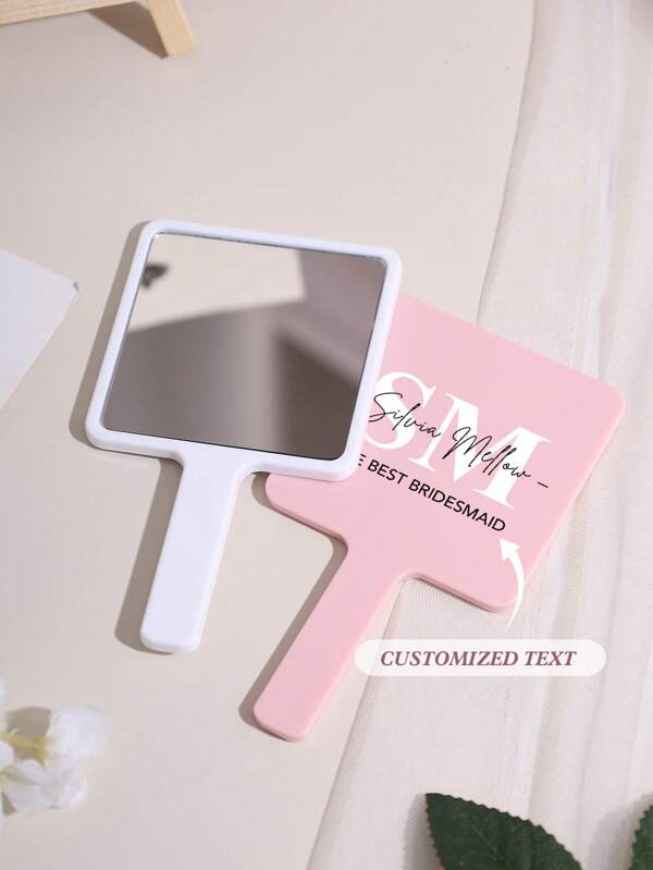 Personalised Customized Name Handheld Mirror (Small), Vanity Mirror, Makeup Mirror, Mirror, Lash Tech Mirror, Beauty Mirror