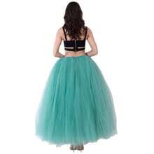 Black Hoopless Long Petticoat Wedding Crinoline Ball Gown Underskirt Layers Tulle Skirt Woman Adult Tutu Bridal Accessories 2023 - Bright Green - View 2