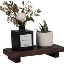 1 Stück Holz Seifenhalter, Waschbecken Ablage aus Holz, Schwammhalter und Seifenspender Regal, Parfüm & Kosmetik Organizer, Make-up Tablett, Wohndekoration, Badezimmer Zubehör, Heimtextilien