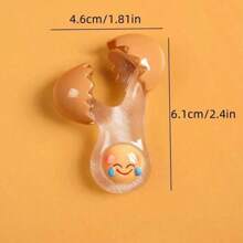 1pc Creative Cute Egg-Shaped Fridge Magnet, Realistic Resin Magnetic Sticker, Suitable For Kitchen, Dining Room, Home Decor, Living Room, Kitchen Decor, Perfect Gift For Halloween, Birthday - Multicolor - View 8