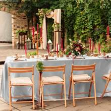 1件缎面桌布，可水洗涤纶桌布，防污防皱，适合派对、婚礼、生日活动