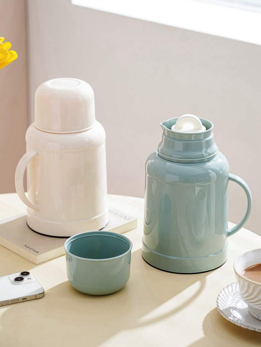 1000ML/33.8oz 迷你热水瓶，家用保温瓶，玻璃内胆咖啡壶，非常吸引人的返校季