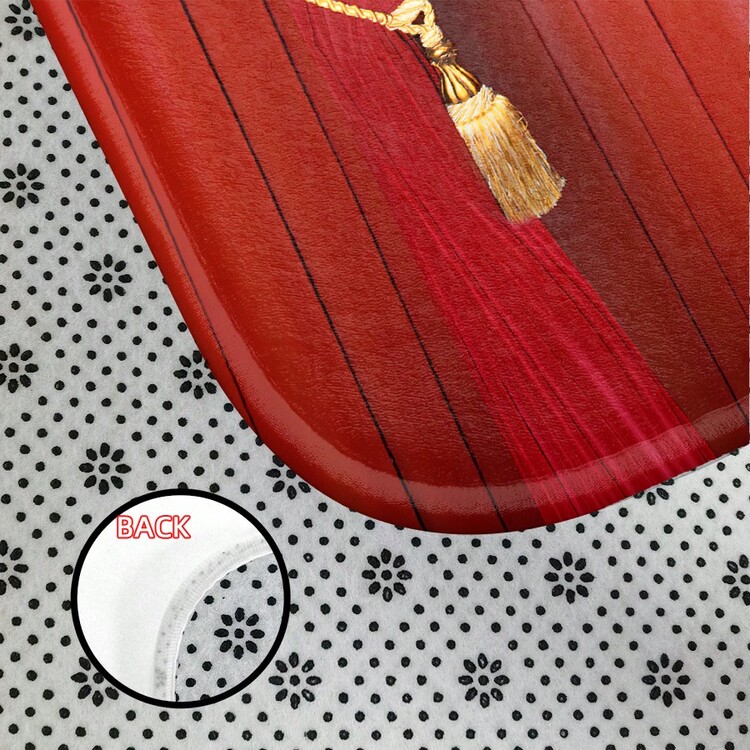 [Popular Choice] 1pc/4pcs Bathroom Shower Curtain Set, Bathroom Decor, Red Patterned Shower Curtain, Seasonal Theme, Classic Luxury Bathroom Set, Includes 12 Hooks Summer Bathroom Accessories Back To School - Red - View 9