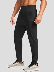 G Gradual Pantalones tipo jogger con bolsillos con cremallera para hombres, pantalones deportivos elásticos, pantalones de entrenamiento para hombres para hacer ejercicio, correr, ir al gimnasio, marca G Gradual