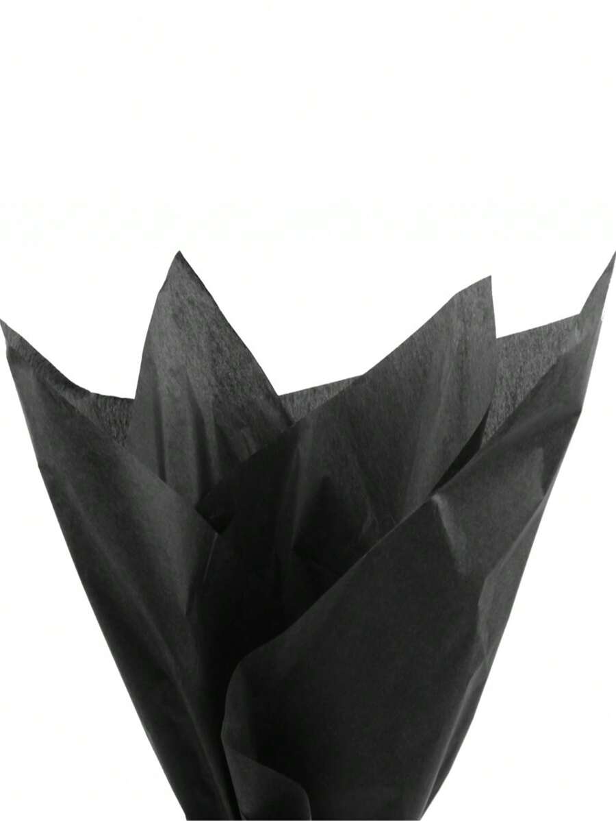 10/38张 50*60厘米 黑色雪梨纸礼品包装纸，婚礼礼品包装袋装饰纸，生日礼品包装用品雪梨纸，包装手工DIY材料，花束包装纸，鲜花包装纸，派对礼品包装，新娘送礼会婚礼礼品包装薄纸，万圣节节日装饰