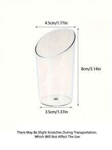 10-50 chiếc cốc tráng miệng mini, cốc nhựa trong suốt nghiêng nhỏ đựng bánh pudding, kem, thạch, tiệc tùng, thích hợp cho bánh kem mini, trang trí món tráng miệng, tiệc sinh nhật, tiệc cưới và các sự kiện khác - trong suốt - Xem 5