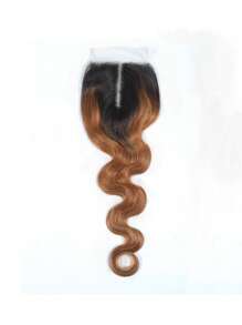 1B/30 Zamknięcie Ombre Koronkowe Zamknięcie Brazylijskie Dziewicze Włosy Ciało Fale Długie Miodowy Blond Zamknięcie Tylko Wstępnie Wyrwane Z Baby Hair Przezroczysta Koronka Zamknięcie T4X4 - Ombre - Zobacz 5