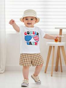 Toddler Boys 4th Of July Shirt, Kids USA Red White And Blue Shirts, American Flag Independence Day Tee 1-6T - 白色 - 查看 5