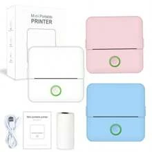 22 piezas Mini impresora fotográfica inalámbrica portátil en blanco y negro, Mini impresora de pegatinas compatible con iOS y Android sin impresión a color, impresora de bolsillo Bluetooth con impresión instantánea, regalos de temporada de regreso a clases para estudiantes y amigos