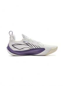 Li-Ning SONIC XIII 男士籃球鞋 專業運動 ABAV025 ABAV075 官方商店 - 白/礦紫色 - 查看 3