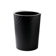 Space-Saving Modern Black Bin - Durable, Easy-To-Clean Plastic Bin For Bathroom, Office, Bedroom - No Batteries Required, Bathroom Organiser And Storage, Graduation Gift, Housewarming Gift.