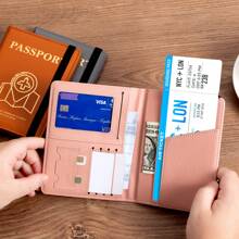 Portapassaporte versátil, cartera portapassaporte, accesorios de viaje esenciales para hombres y mujeres, portapassaporte para viajes, con ranura para tarjeta de crédito, el regalo perfecto para viajeros - Multicolor - Ver 4