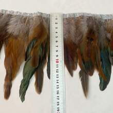 羽毛流苏装饰边 - 1 件 1 米 DIY 裙子舞蹈服服装头饰 - 节日派对装饰材料 - 彩色 - 查看 6