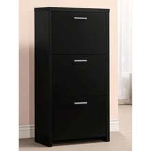 Coaster Furniture 3-Drawer Tall Shoe Cabinet Black 900604 - 彩色 - 查看 2