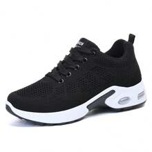 Zapatillas casual para mujer, zapatos cómodos para mamá, zapatillas deportivas ligeras y acolchadas - Negro - Ver 3