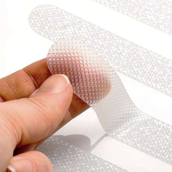10/24/30 piezas Pegatinas antideslizantes para ducha de PVC con estampado de lunares transparentes, de tela no tejida, de 0.11 cm de grosor, accesorios de seguridad para el baño - Decoración del hogar Decoración del baño Vuelta al cole verano