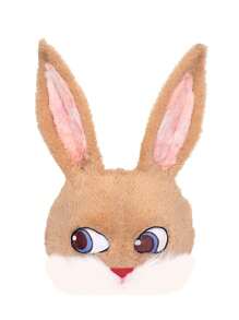 1pc Plush Long-Eared Rabbit Animal Mask, Costume Prop For Easter, Party, Masquerade - Multicolor - View 5