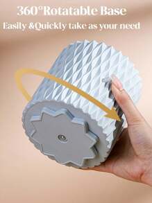 1pc 360° Rotating Large Capacity Makeup Brush Holder, Ins Style Rotating Desktop Pen Holder Organizer Box, For Lipstick, Eyebrow Pencil, Eyeshadow Brushes, Suitable For Office Desk, Vanity, Bathroom, Bedroom, Dormitory, Living Room, Holiday Gift, Back To School