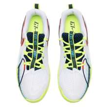 Nike Zapatillas de baloncesto G.T. CUT 3 SE (GS), con amortiguación y transpirabilidad, zapatos de competición y entrenamiento para jóvenes HJ3903-100 - Blanco/Obsidiana/Rojo apasionado/Amarillo fluorescente - Ver 4