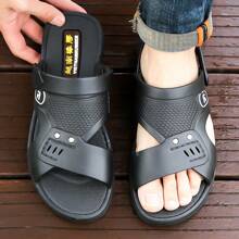 Neue Herrensandalen Sommer 2025, rutschfeste, strapazierfähige, weichsohlige, atmungsaktive, vietnamesische Strand-, Küsten-, Lässig-, Dusch- und Outdoor-Zehentrenner mit dicker Sohle