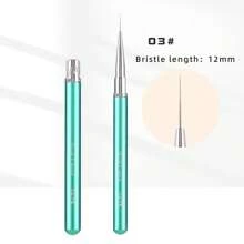 Hot 6pcs Metal Gel Brush Detachable Body Design Nylon Hair Nail Art Brushes Set