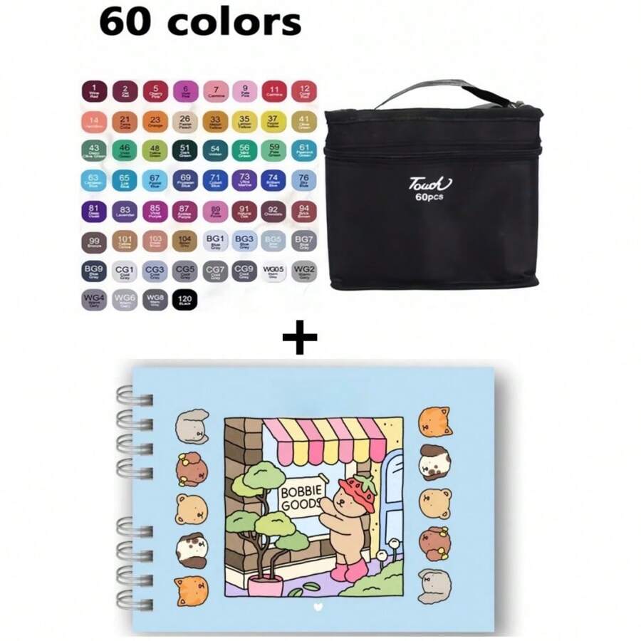 Bobbie Goods Coloring Book Kit Hardcover 50 Pages + 24/36/48/60/80/120
