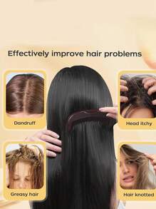 1 szt./2 szt. wielofunkcyjna szczotka do masażu i usuwania łupieżu, grzebień ze stali nierdzewnej o drobnych zębach, plastikowy grzebień detoksykujący, grzebień guzikowy, grzebień na wszy, do pielęgnacji skóry głowy, peeling, ulga w łupieżu i swędzeniu, uchwyt do masażu, zdrowa skóra głowy, narzędzie do pielęgnacji włosów, szczotka do masażu i usuwania łupieżu z tworzywa ABS (żywica ABS) w jednolitym kolorze, na każdą porę roku, zestaw do stylizacji włosów, zestaw narzędzi do włosów, przybory szkolne, akcesoria do włosów, narzędzia do stylizacji włosów