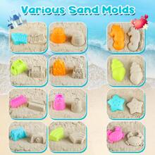 Children's Beach Toy Set 28 Pieces Sand Bucket And Shovel Beach Set Children, Playing Sand Toys With Shovel And Sea Animal Soft Molds, Outdoor Toys For Toddlers Over 3 Years Old - Multicolor - View 5